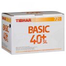 Tibhar Basic 40+ SL Cell Free (PLASTIC) Per doosje (72) wit
