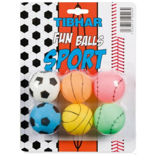 Tibhar Fun balls Sports (blister 6 stuks) Tibhar Fun balls Sports (blister 6 stuks)