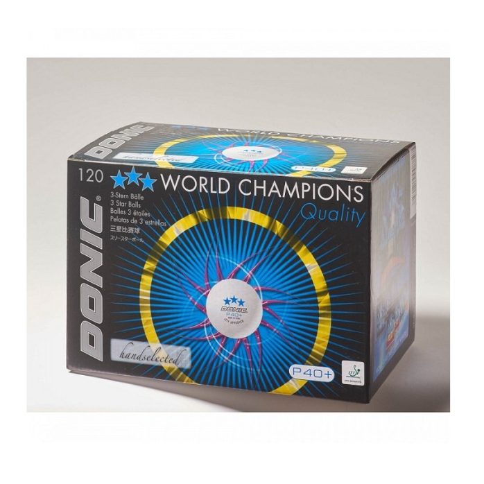 Donic bal P40+ *** wit (120)-0